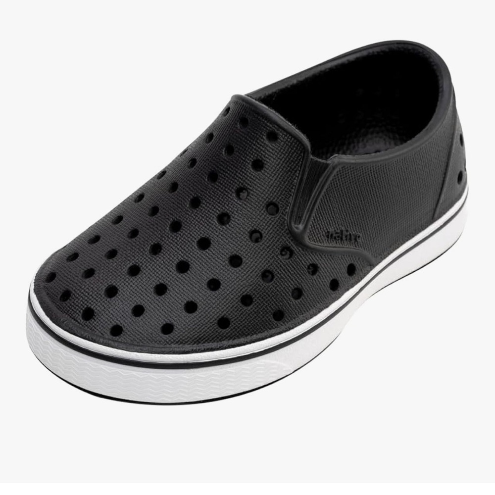 Native Kids Black Slip-On Shoes - Miles